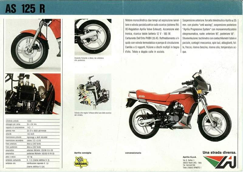 Мотоцикл Aprilia AS 125R 1985 фото