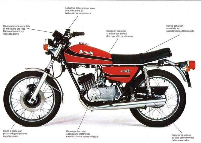 Мотоцикл Benelli 125 2C 1979