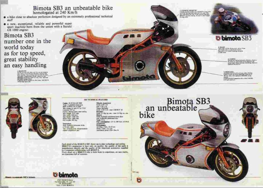 Мотоцикл Bimota SB3 1979 фото