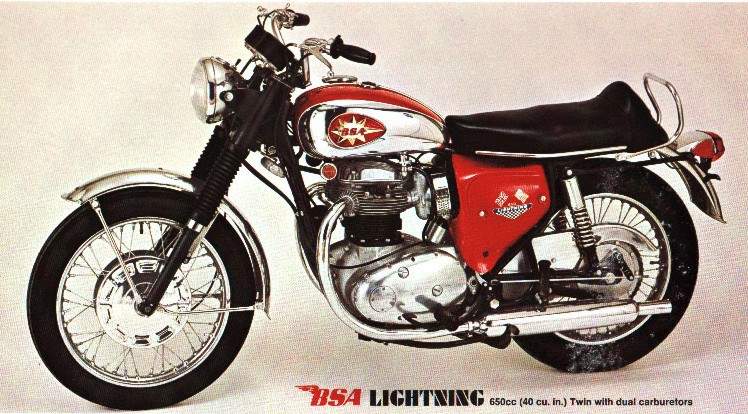 Мотоцикл BSA A 65 Lightning 650 1966 фото