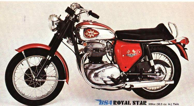 Мотоцикл BSA oyal Star 500 1967