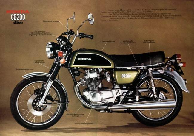 Мотоцикл Honda CB 200 1972