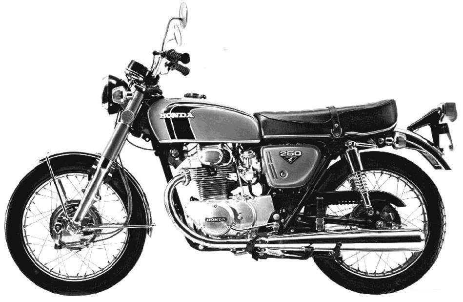 Мотоцикл Honda CB 250 1972 фото