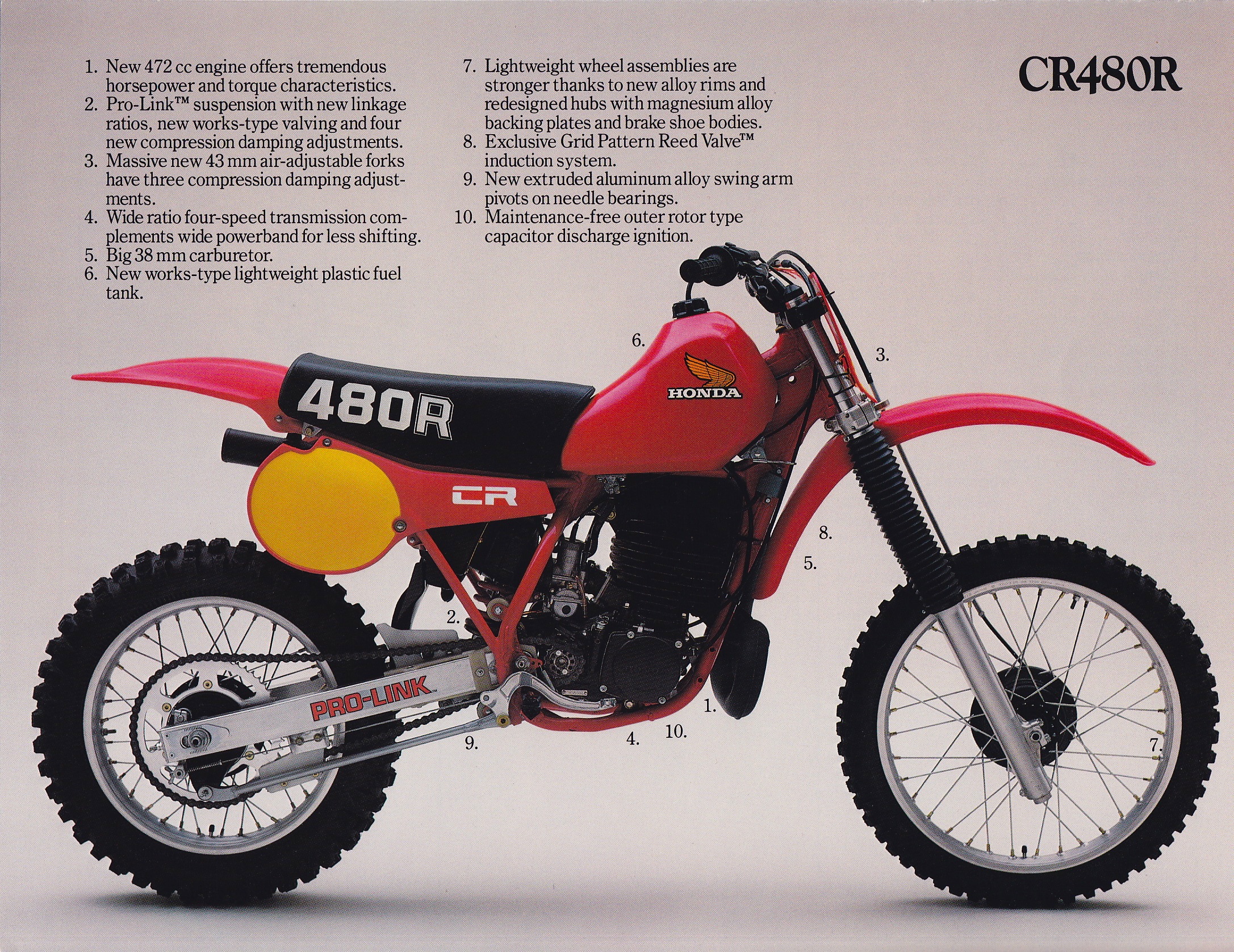 Мотоцикл Honda CR 480 R 1982
