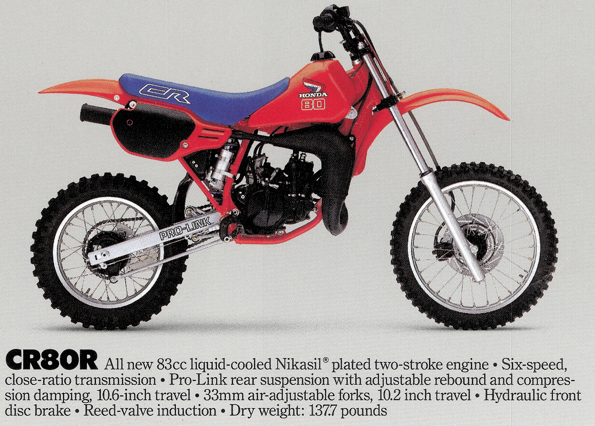 Мотоцикл Honda CR 80 R 1986