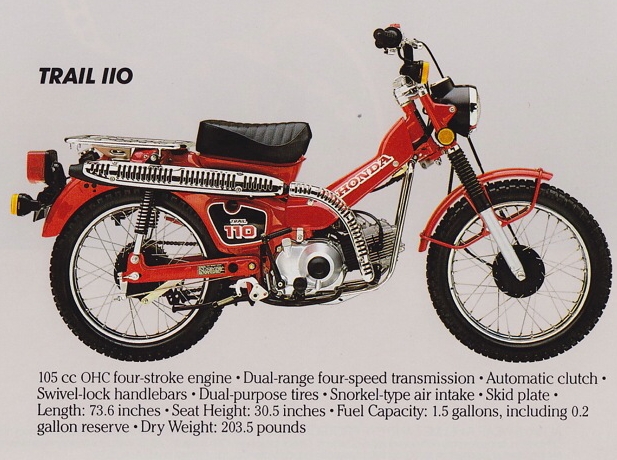 Мотоцикл Honda TRAIL 110 1984