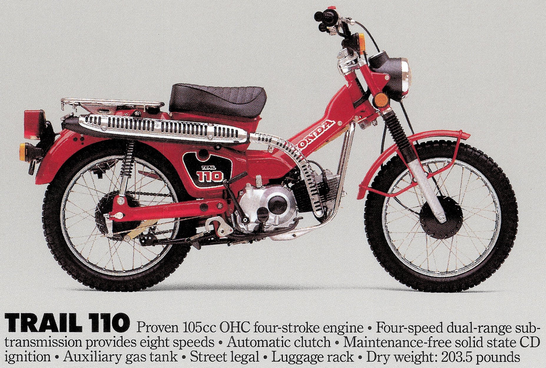 Мотоцикл Honda TRAIL 110 1986