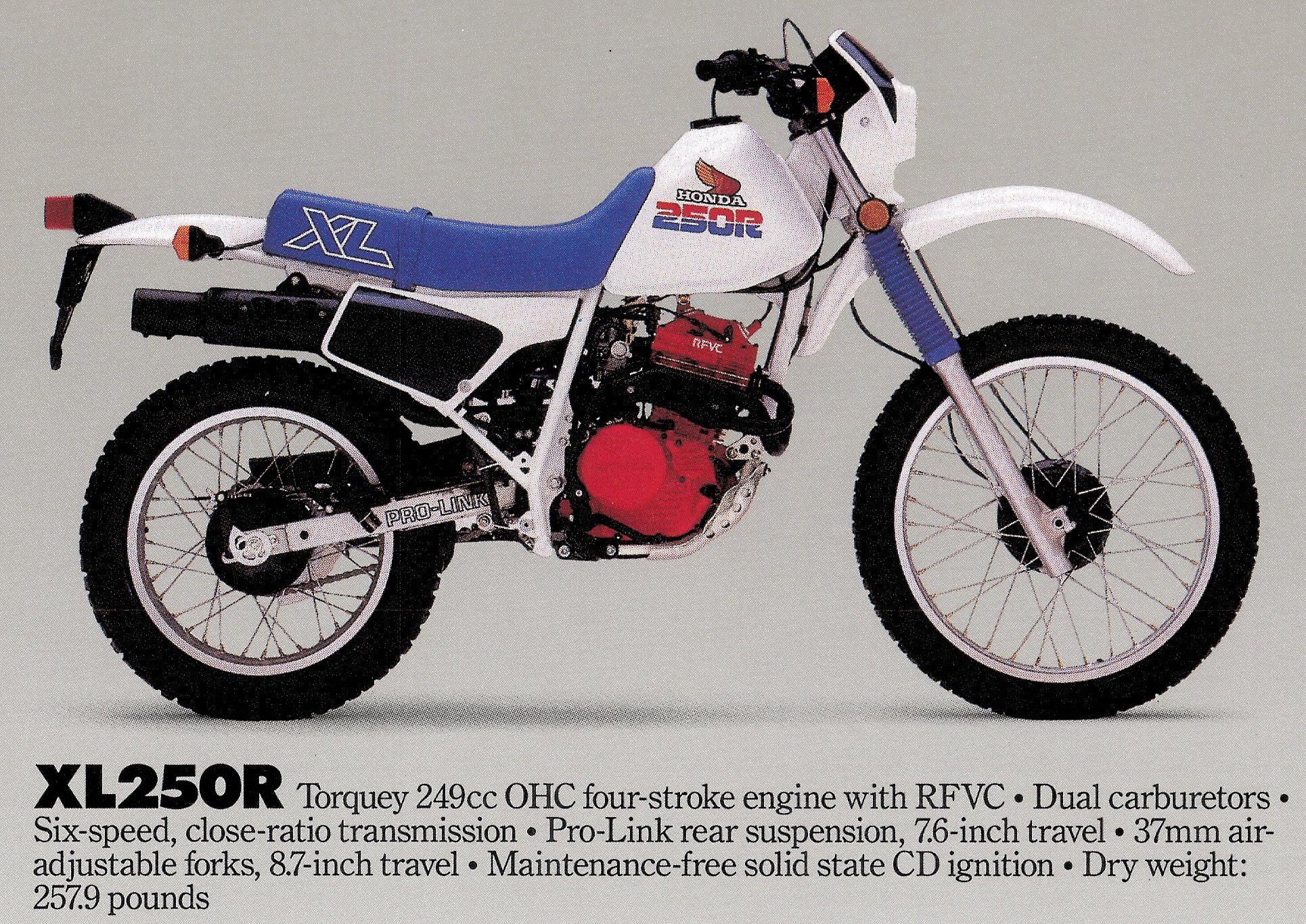 Мотоцикл Honda XL 250 R 1986