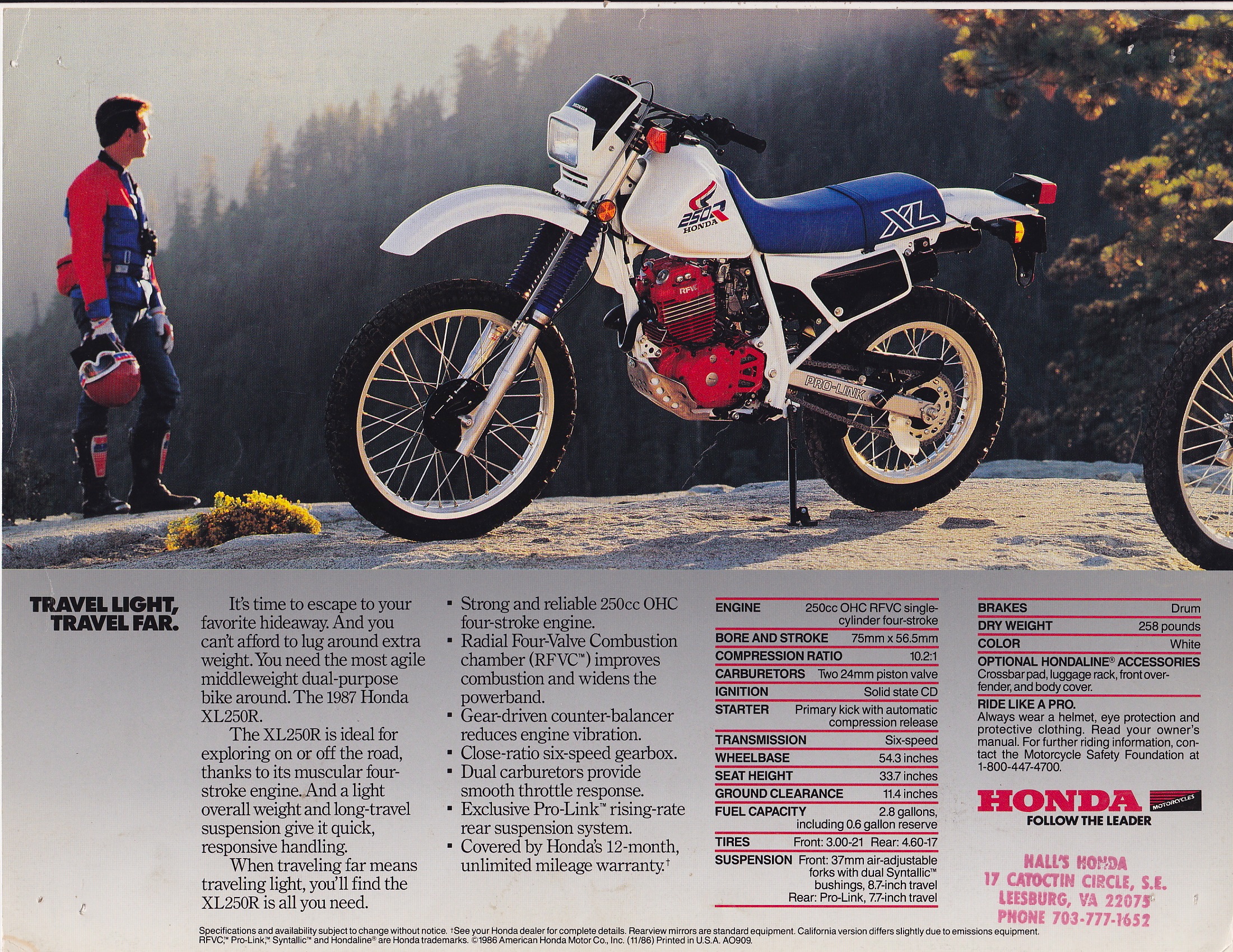 Мотоцикл Honda XL 250 R 1987
