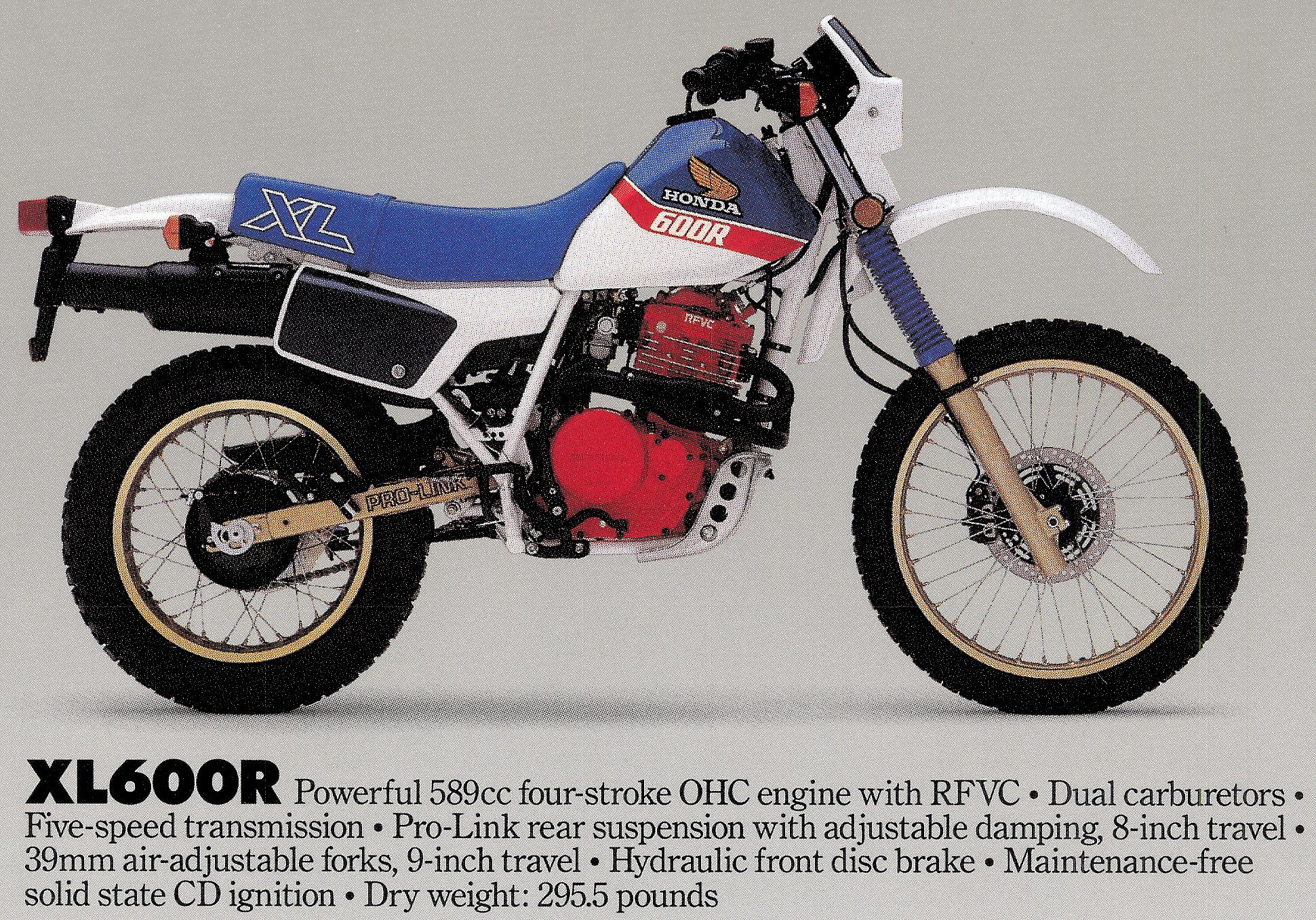 Мотоцикл Honda XL 600 R 1986