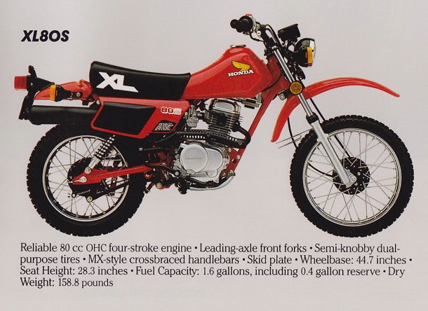 Мотоцикл Honda XL 80 S 1984