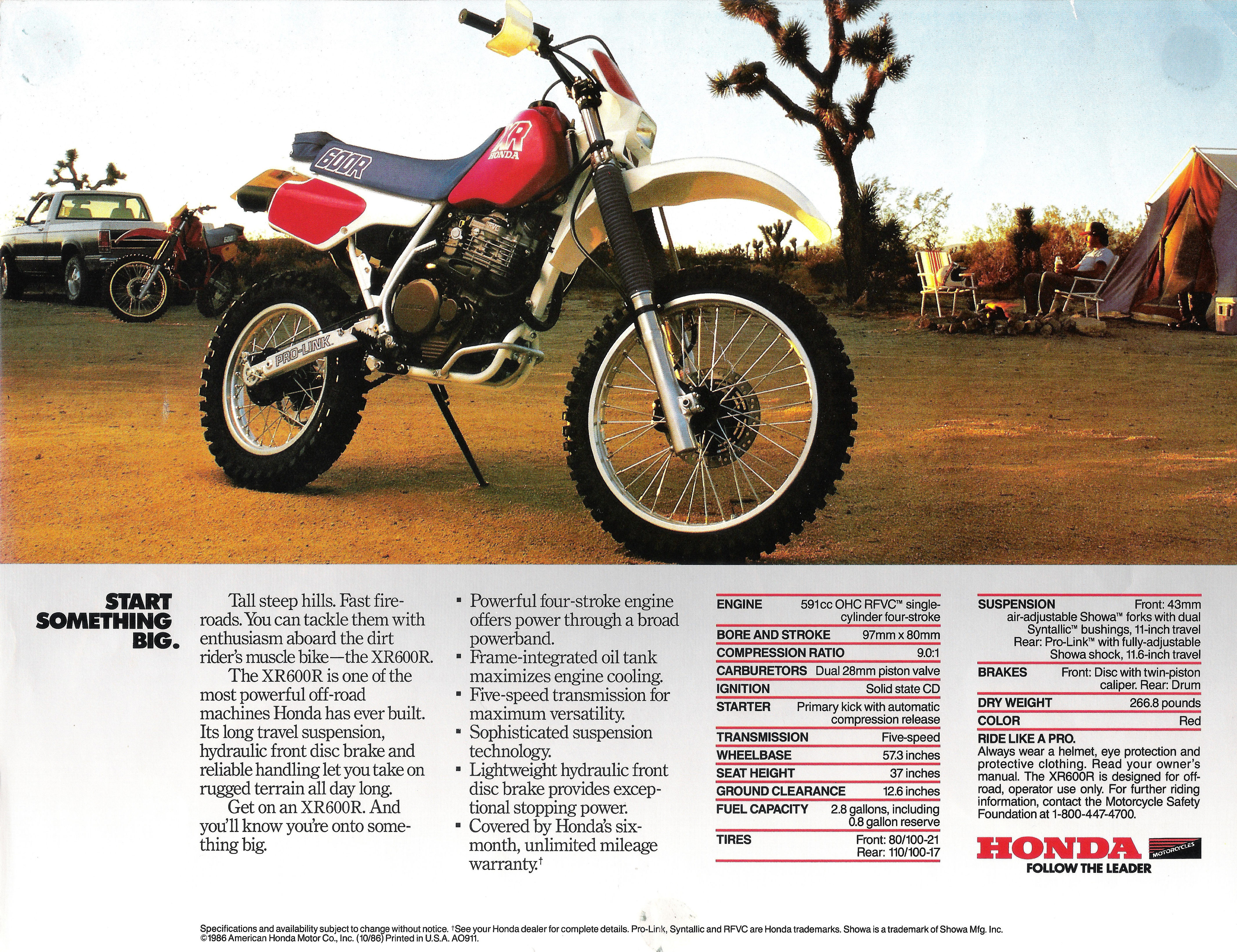 Мотоцикл Honda XR 600 R 1987