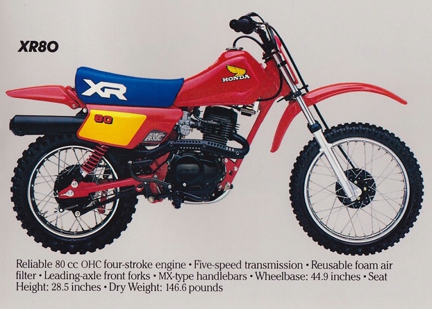 Мотоцикл Honda XR 80 1984