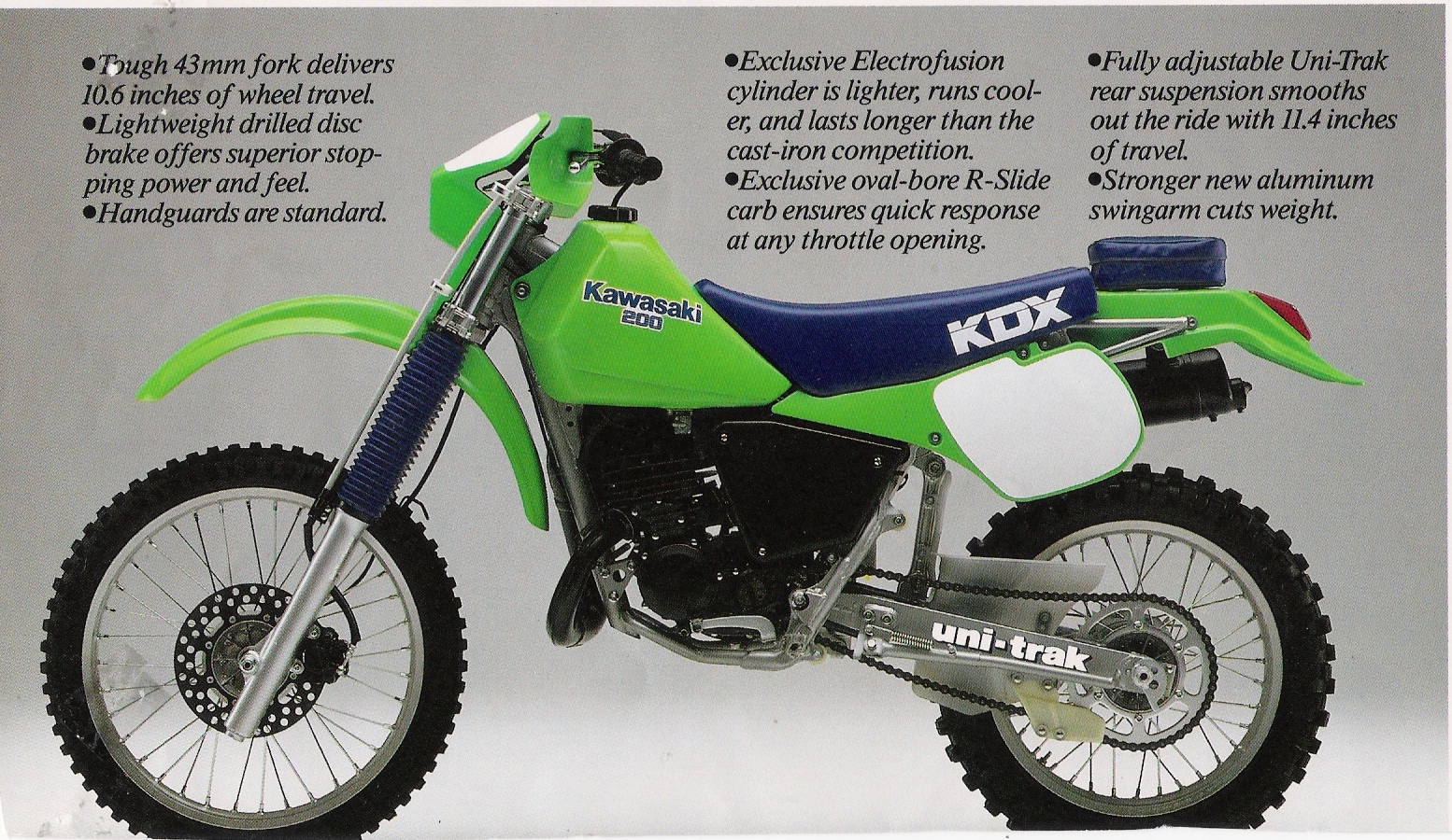 Мотоцикл Kawasaki KDX 200 1987 фото