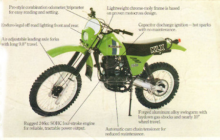 Мотоцикл Kawasaki KLX 250 1980