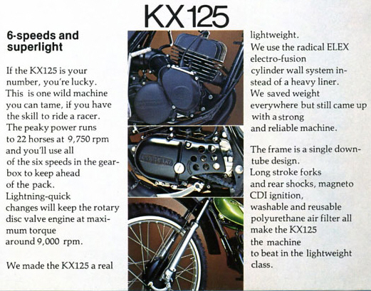 Мотоцикл Kawasaki KX 125 1975