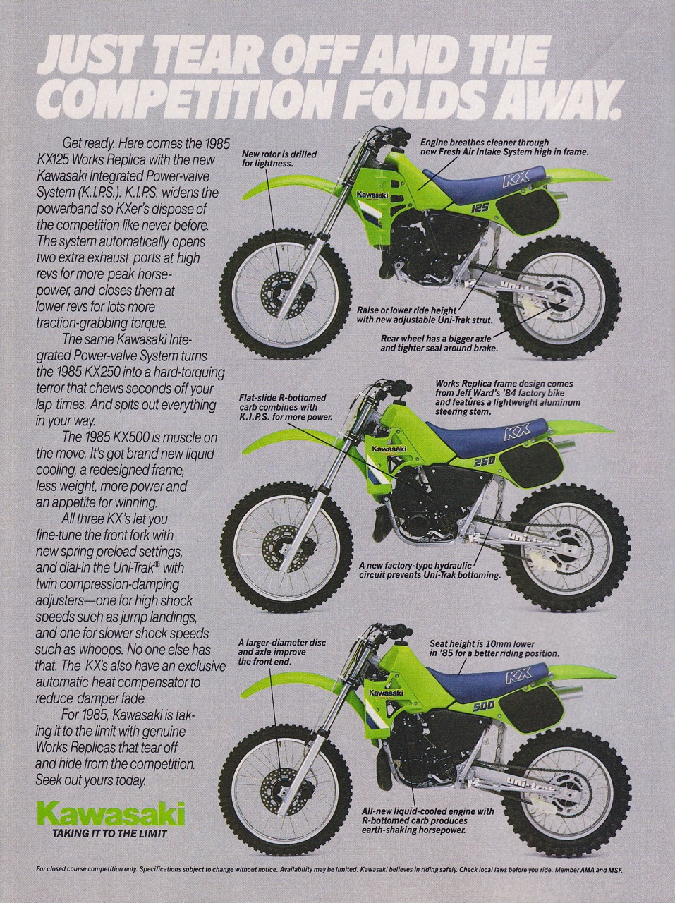 Мотоцикл Kawasaki KX 500 1985