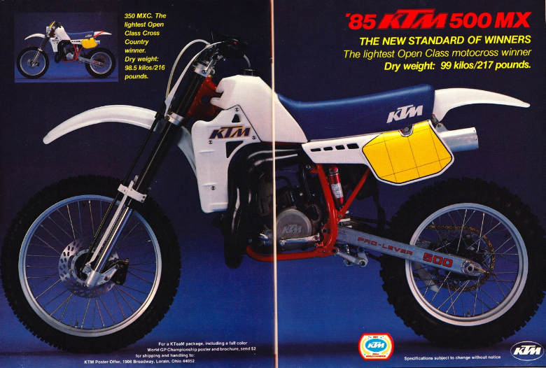 Мотоцикл KTM 500 MX 1985