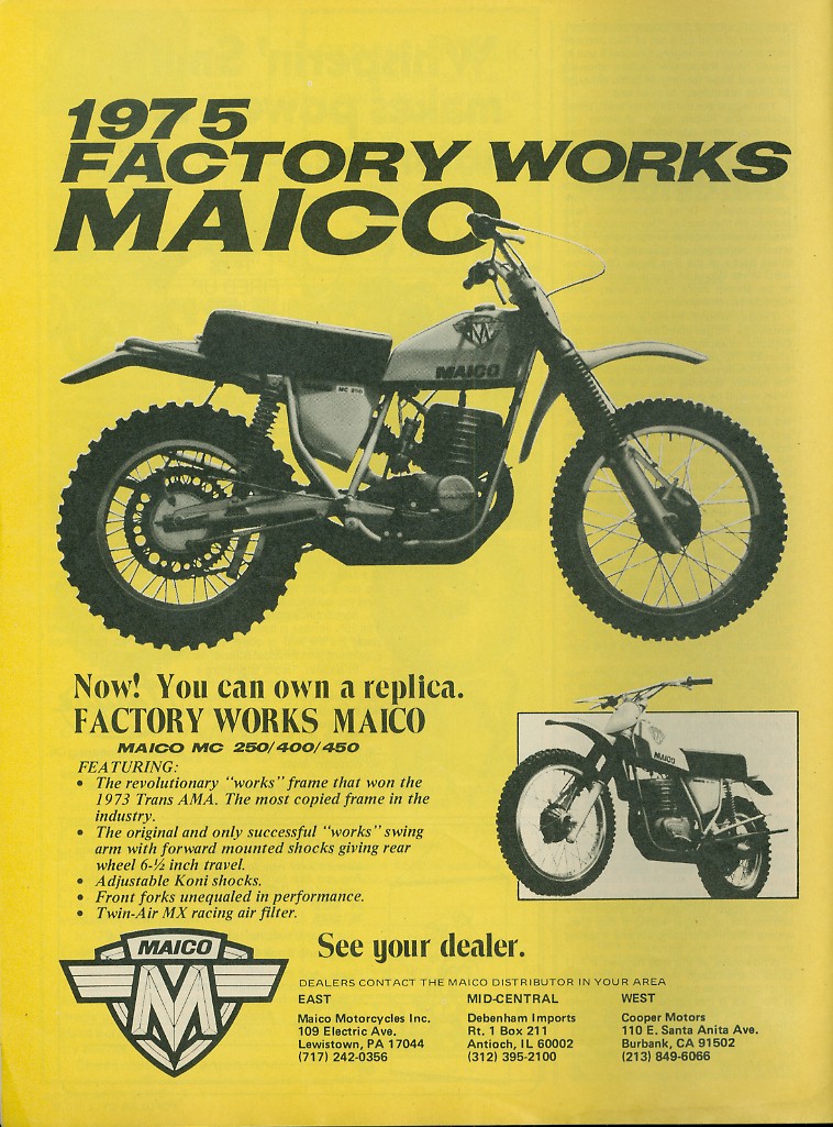 Мотоцикл Maico MC 450 1975