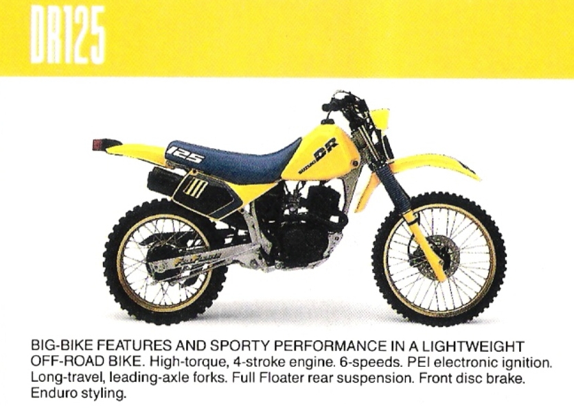 Мотоцикл Suzuki DR 125 1987