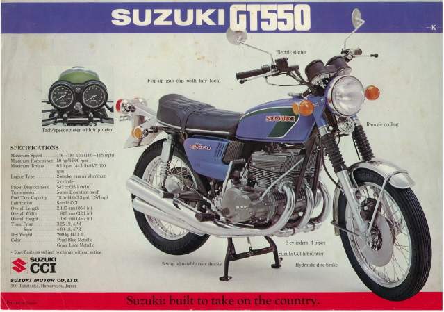 Мотоцикл Suzuki GT 550K 1972