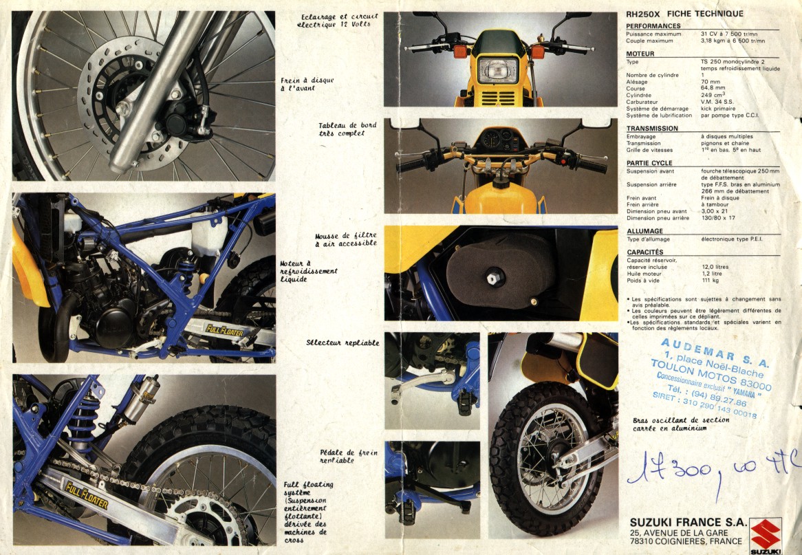 Мотоцикл Suzuki RH 250 1984 фото