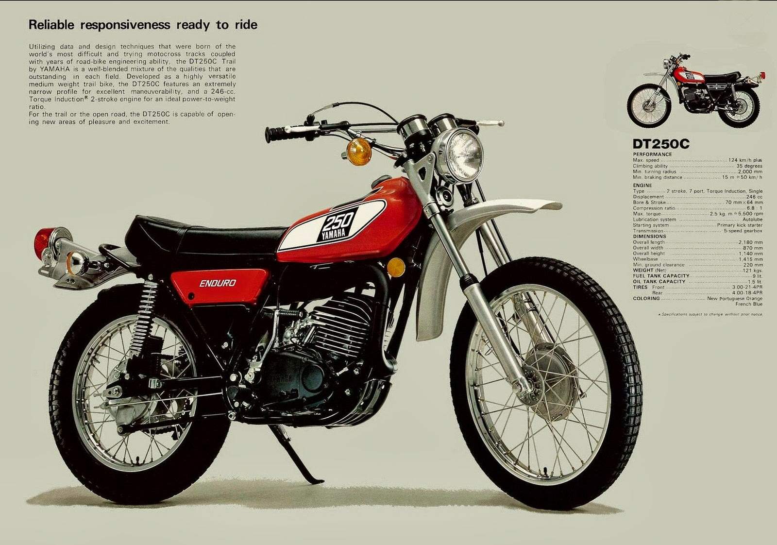 Мотоцикл Yamaha Yamaha DT 250 1976 1976