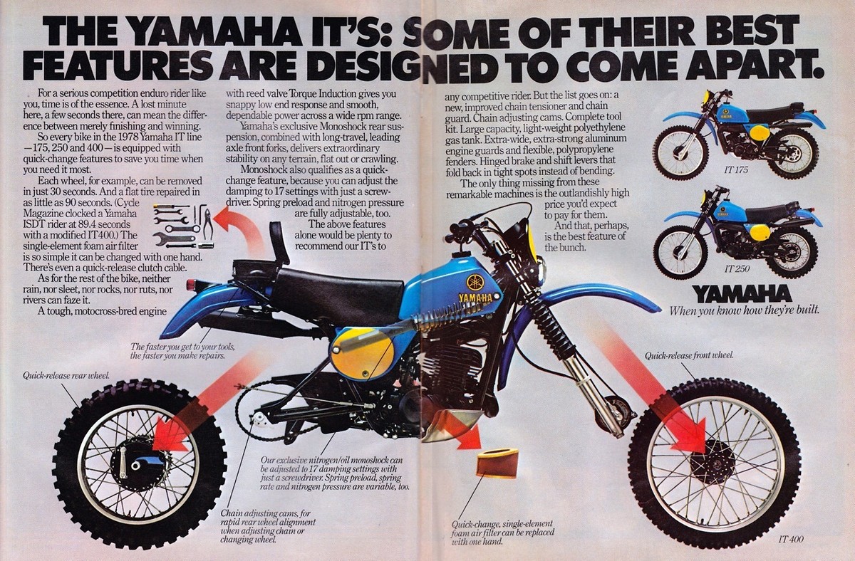 Мотоцикл Yamaha IT 175 1978 фото