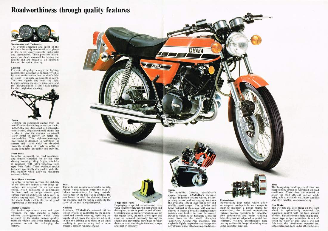 Мотоцикл Yamaha RD 200 1976