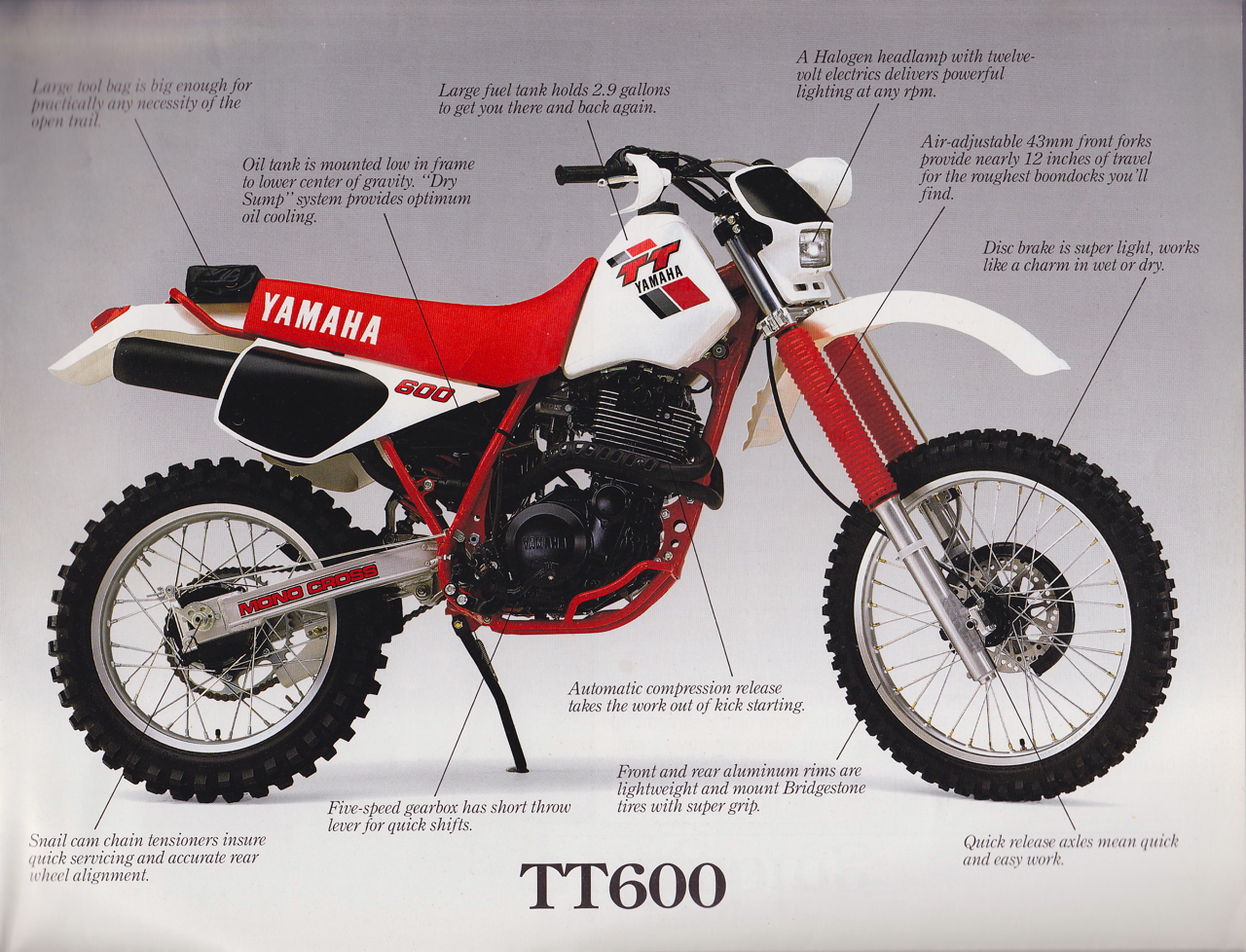 Мотоцикл Yamaha TT 600 1987 фото