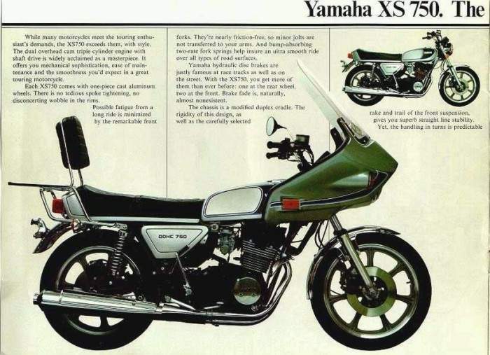 Фотография мотоцикла Yamaha XS 750 Touring 1977