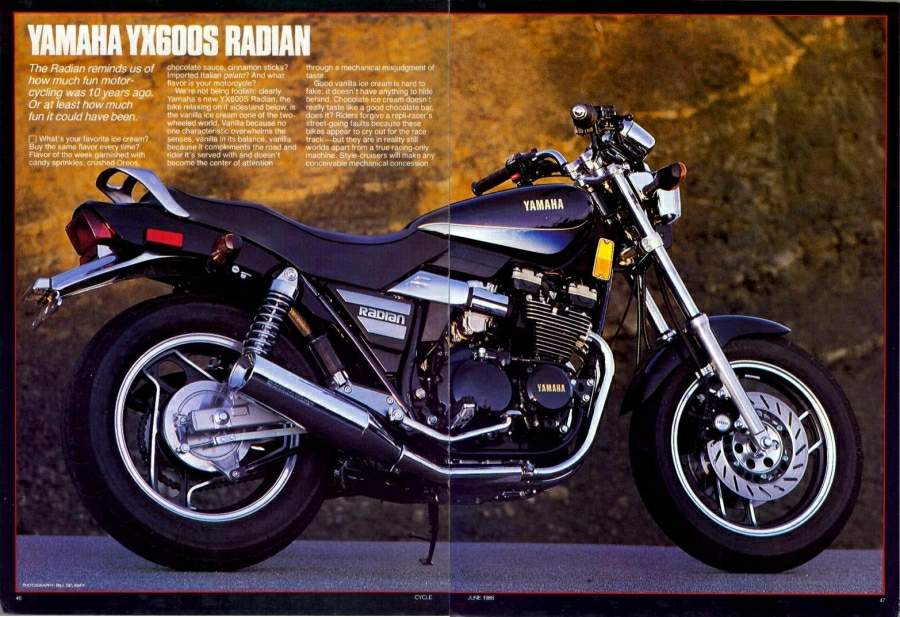 Фотография мотоцикла Yamaha YX 600S Radian 1986