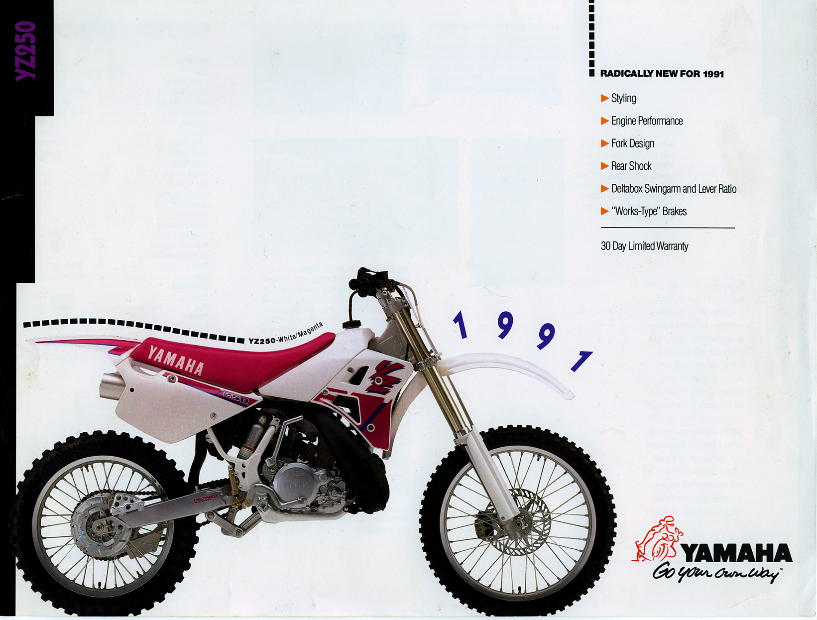 Мотоцикл Yamaha YZ 250 1985 фото